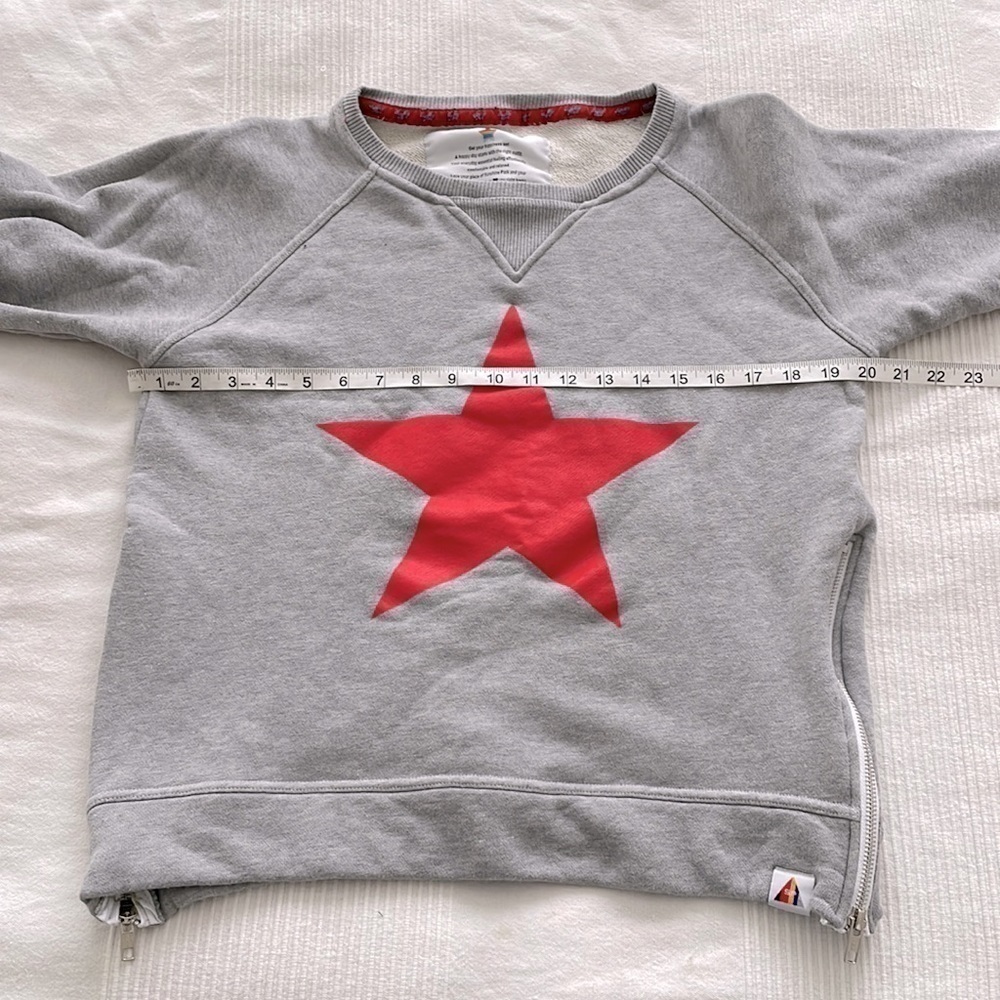 Sunshine Park Jolie Star Side Zip Sweatshirt Size Medium - Picture 7 of 8